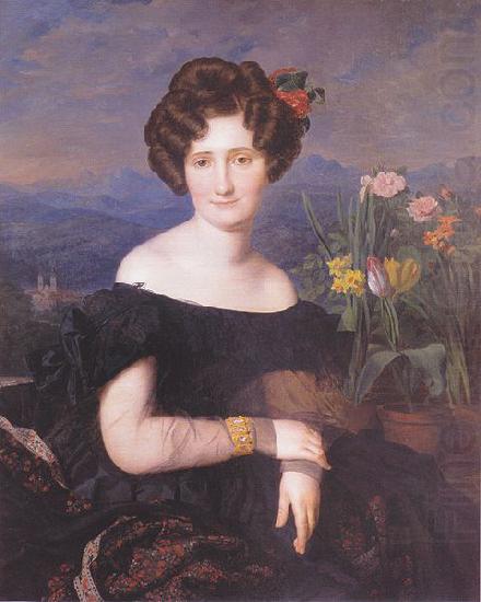 Ferdinand Georg Waldmuller Portrait of Johanna Borckenstein oil painting picture